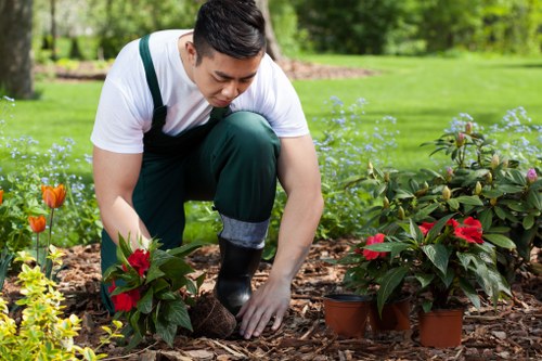 Professional preparation for porcelain paving in Chigwell