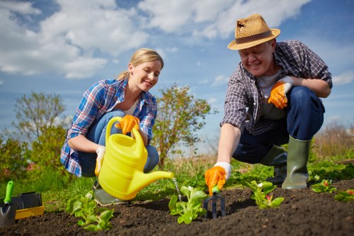 A local team planning a garden makeover in Chigwell